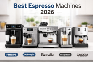 best espresso machines comparison Philips Breville DeLonghi Nespresso