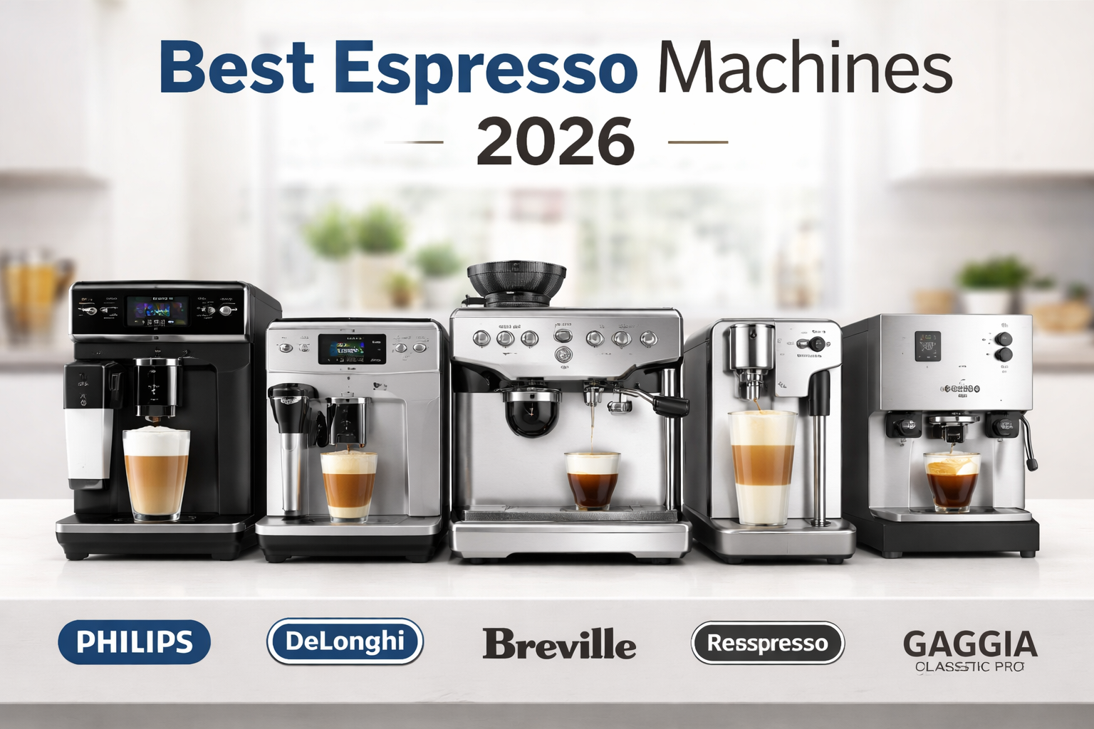 best espresso machines comparison Philips Breville DeLonghi Nespresso
